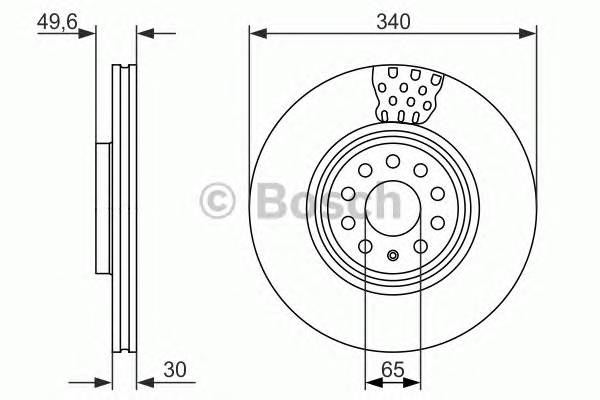 BOSCH 0 986 479 734 Тормозной диск