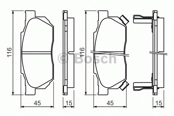 BOSCH 0 986 490 440 Комплект тормозных колодок,