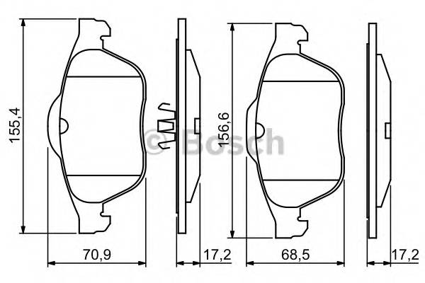 BOSCH 0 986 494 033 Комплект гальмівних колодок,