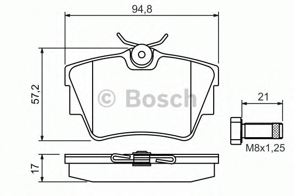 BOSCH 0 986 494 040 Комплект тормозных колодок,