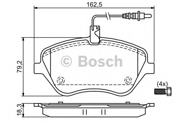 BOSCH 0 986 494 098 Комплект гальмівних колодок,