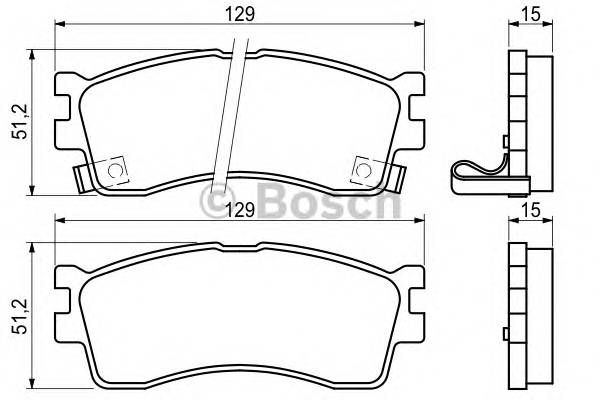 BOSCH 0 986 494 144 Комплект тормозных колодок,