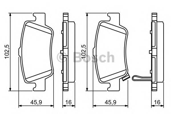 BOSCH 0 986 494 182 Комплект гальмівних колодок,