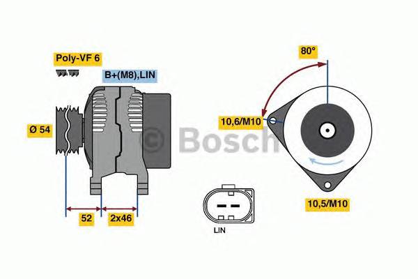 BOSCH 0 986 081 190 Генератор