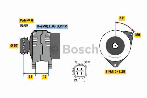 BOSCH 0 986 081 430 Генератор