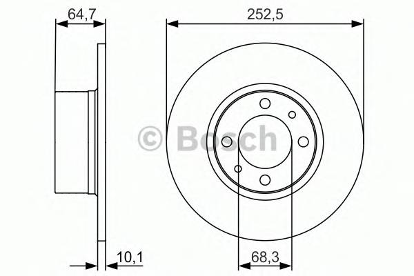 BOSCH 0 986 479 988 Гальмiвний диск