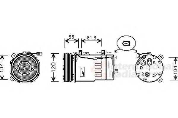 VAN WEZEL 0300K003 Компрессор, кондиционер