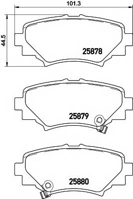 TEXTAR 2587801 Гальмiвнi колодки, к-кт.