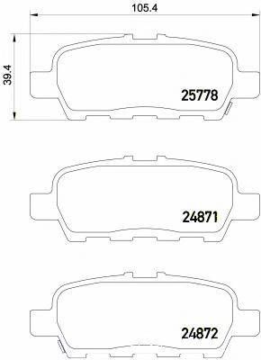 BREMBO P 56 087 Комплект гальмівних колодок,