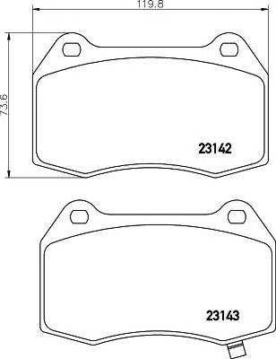 MINTEX MDB2341 Комплект тормозных колодок,