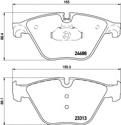 HELLA 8DB 355 015-261 Комплект тормозных колодок,