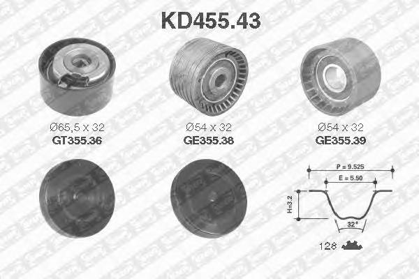 SNR KD455.43 Комплект ремня ГРМ