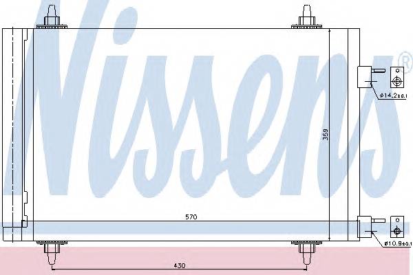 NISSENS 94758 Конденсатор, кондиционер