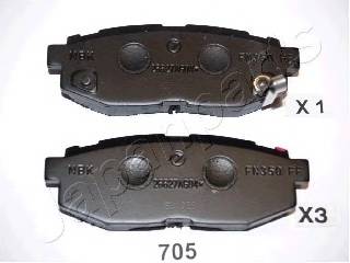 JAPANPARTS PP-705AF Комплект гальмівних колодок,