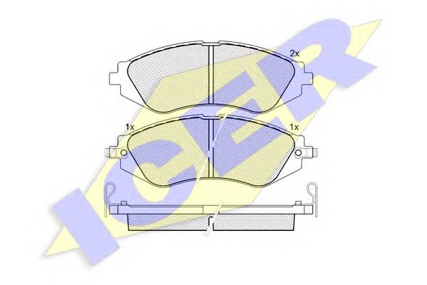 ICER 181263 Комплект тормозных колодок,