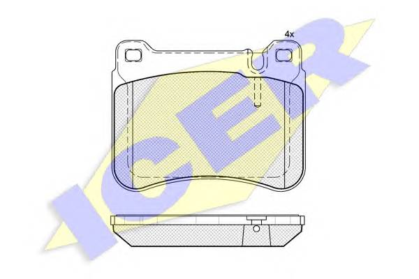 ICER 181769 Комплект тормозных колодок,