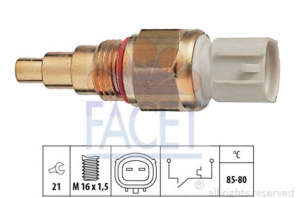 FACET 7.5109 Термовыключатель, вентилятор радиатора