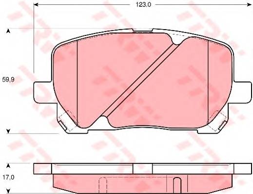 TRW GDB3315 Комплект гальмівних колодок,