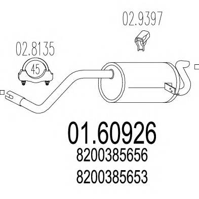 MTS 01.60926 Глушник вихлопних газів