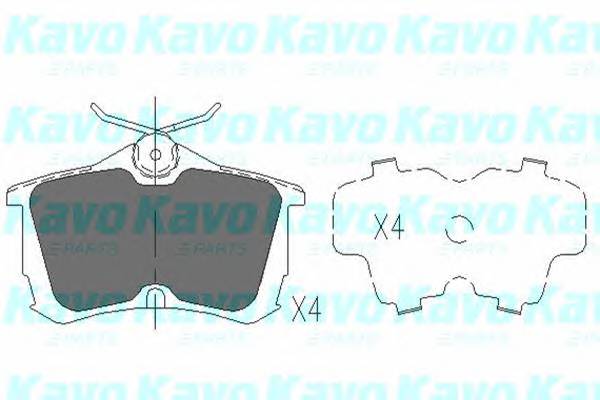 KAVO PARTS KBP-2011 Комплект гальмівних колодок,