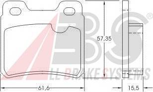 A.B.S. 36694 Комплект гальмівних колодок,