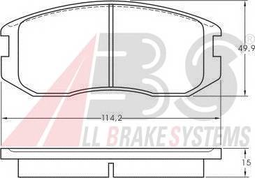 A.B.S. 36772 Комплект тормозных колодок,