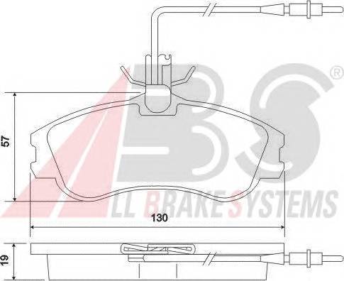 A.B.S. 37016 Комплект тормозных колодок,