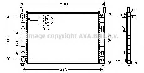 AVA QUALITY COOLING FDA2324 Радиатор, охлаждение двигателя