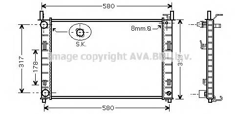 AVA QUALITY COOLING FDA2326 Радиатор, охлаждение двигателя