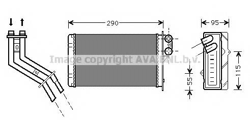 AVA QUALITY COOLING RT6227 Теплообменник, отопление салона