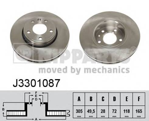 NIPPARTS J3301087 Тормозной диск