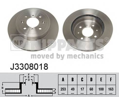 NIPPARTS J3308018 Гальмівний диск