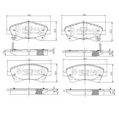 NIPPARTS N3602133 Комплект гальмівних колодок,