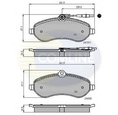 COMLINE CBP11621 Комплект тормозных колодок,