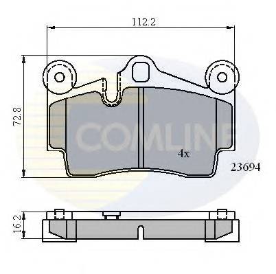 COMLINE CBP01316 Комплект гальмівних колодок,