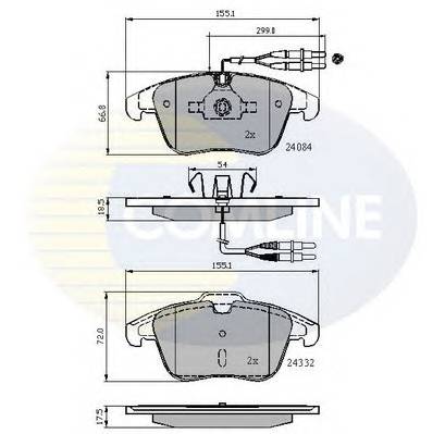 COMLINE CBP22002 Комплект гальмівних колодок,