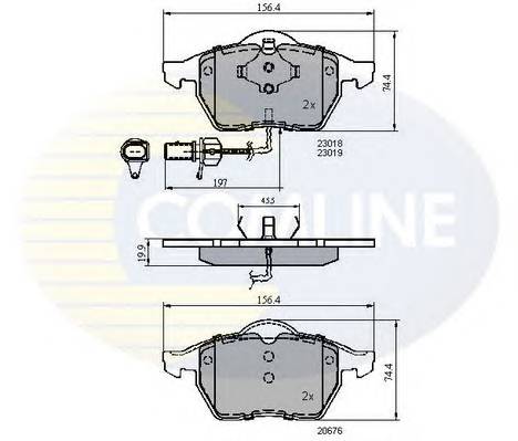 COMLINE CBP11025 Комплект гальмівних колодок,