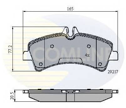 COMLINE CBP01575 Комплект тормозных колодок,