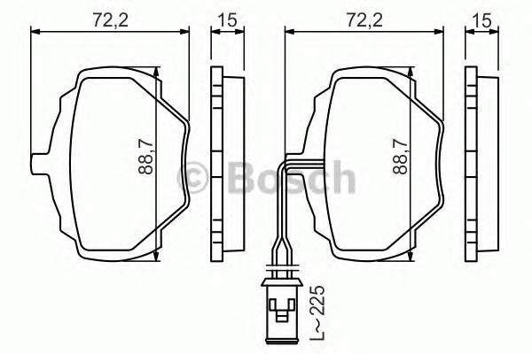 BOSCH 0 986 424 267 Комплект тормозных колодок,