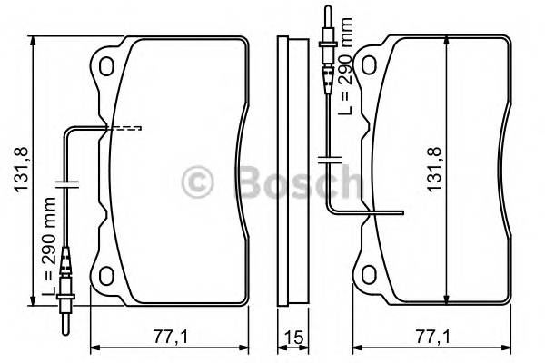 BOSCH 0 986 424 738 Комплект гальмівних колодок,