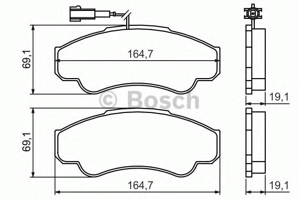 BOSCH 0 986 424 769 Комплект гальмівних колодок,