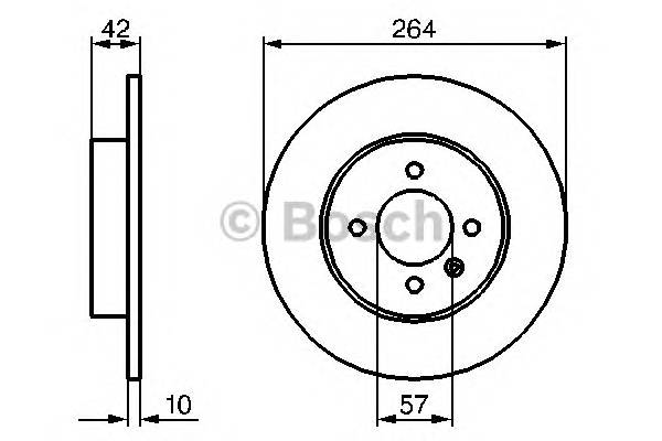 BOSCH 0 986 479 191 Гальмівний диск