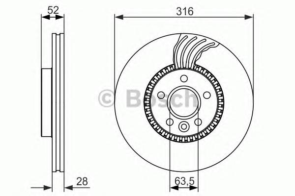 BOSCH 0 986 479 620 Гальмівний диск