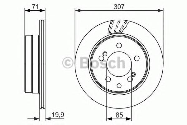 BOSCH 0 986 479 665 Тормозной диск