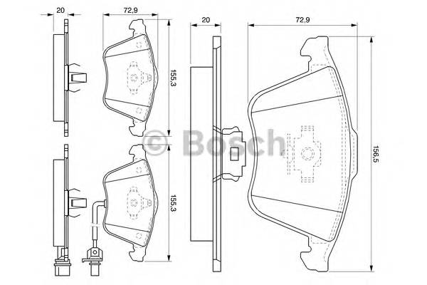 BOSCH 0 986 494 103 Комплект тормозных колодок,