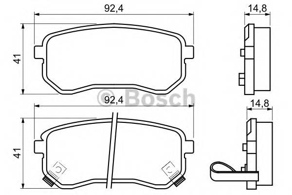 BOSCH 0 986 494 145 Комплект тормозных колодок,