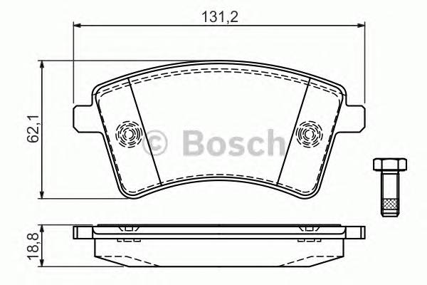 BOSCH 0 986 494 332 Комплект тормозных колодок,