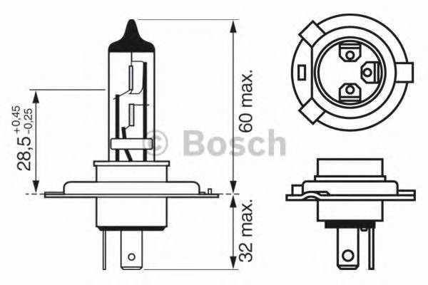 BOSCH 1 987 302 042 Лампа розжарювання, фара