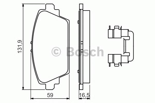 BOSCH 0986494629 Дискові гальмівні колодки,