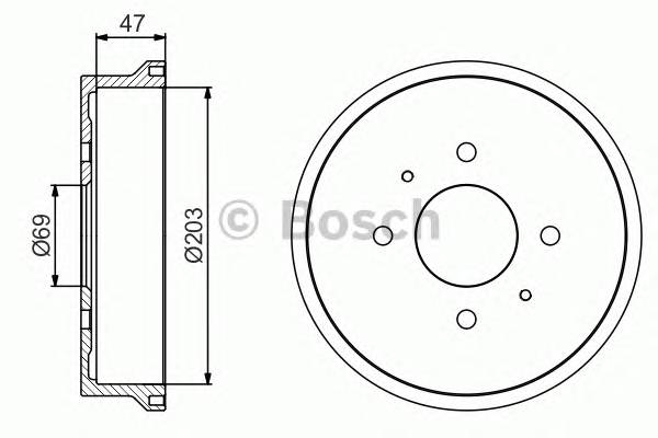 BOSCH 0 986 477 235 Тормозной барабан